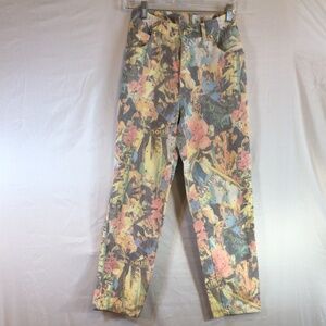 Vintage Opal by Lorraine Wardy women jeans size 6 stud  jewels usa made floral